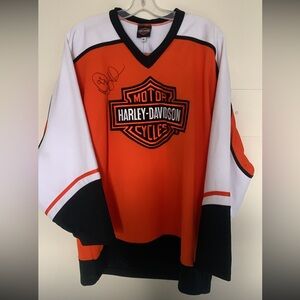 Harley Davidson Hockey Jersey Signed By Doug Gilmore